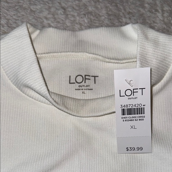 👚 🆕 LOFT Women’s Ribbed Mock Turtleneck Tank Top – Size XL (NWT) - Picture 4 of 6